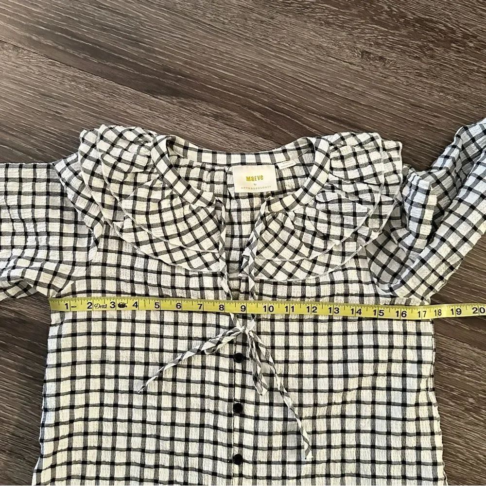 Maeve Plaid Ruffled Button Down - Picture 6 of 8